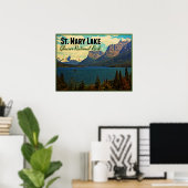 St. Mary Lake Glacier NP Poster (Thuiskantoor)