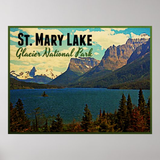 St. Mary Lake Glacier NP Poster (Voorkant)