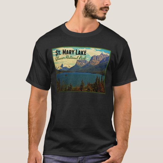 St. Mary Lake Glacier NP T-shirt (Voorkant)