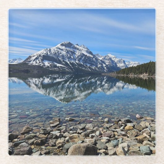 St Mary Lake Glazen Onderzetter (Voorkant)