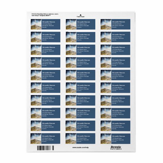 St Mary Lighthouse Whitley Bay Newcastle upon Tyne Etiket (Full Sheet)