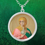 St. Mary Magdalene als Myrrhbearer (Det.; ORX 01) Zilver Vergulden Ketting<br><div class="desc">In Oost-Orthodoxie werd St. Mary Magdalene nooit verward met St. Mary van Bethany, zuster van SS. Martha en Lazarus, noch met de "sineuze vrouw" die Jezus aanwijst in Luke 7:36-50. Daarom werd zij niet beschouwd als een hervormde prostituee en werd zij ook niet als een prostituee bestempeld. In plaats daarvan...</div>
