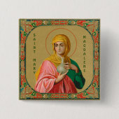 St. Mary Magdalene als Myrrhbearer (ORX 01) Vierkante Button 5,1 Cm (Voorkant)