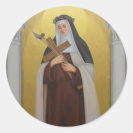 St. Mary Magdalene de Pazzi Carmelite Nun Ronde Sticker