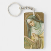 St Mary Magdalene de Pazzi (JM 45) 2xRect Acryl Sleutelhanger (Voorkant)