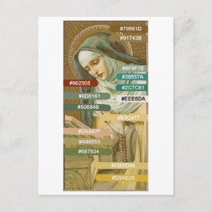 St. Mary Magdalene de Pazzi (JM 45) Kleurenpalet Briefkaart