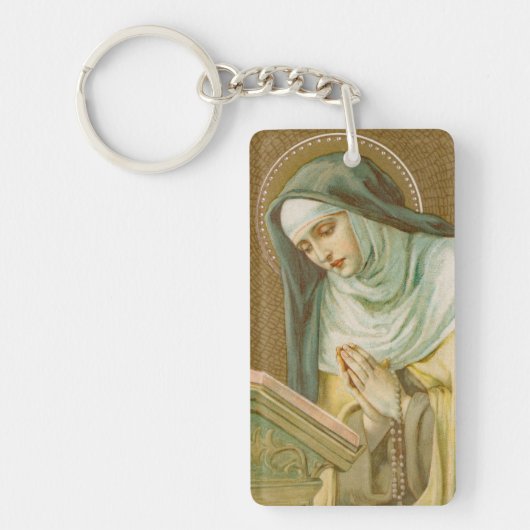 St Mary Magdalene de Pazzi (JM 45) Rectang Acryl Sleutelhanger (Voorkant)