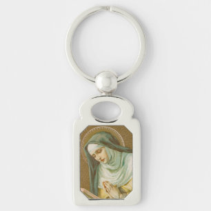 St. Mary Magdalene de Pazzi (JM 45) Rectang Metaal Sleutelhanger