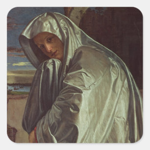 St. Mary Magdalene nadert de Sepulcher Vierkante Sticker