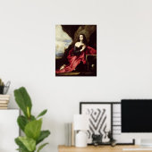 St. Mary Magdalene of St. Thais in de woestijn Poster (Thuiskantoor)