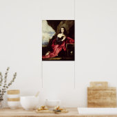 St. Mary Magdalene of St. Thais in de woestijn Poster (Keuken)