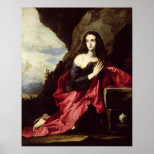 St. Mary Magdalene of St. Thais in de woestijn Poster