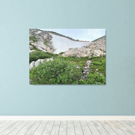 St. Mary’s gletsjer Stretched Canvas Print (Insitu (Houten vloer))
