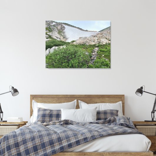 St. Mary’s gletsjer Stretched Canvas Print (Insitu (Slaapkamer))