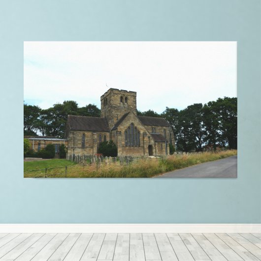 St Mary The Virgin Church Nunthorpe Canvas Afdruk (Insitu (Houten vloer))