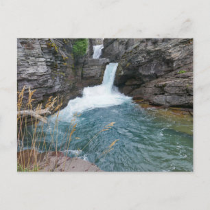 St. Mary-waterval II in Glacier National Park Briefkaart