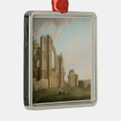 St Mary's Abbey, York, c.1778 (olie op doek) Metalen Ornament (Rechts)