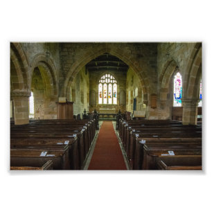 St. Mary's Church, Leake North Yorkshire Erfgoed Foto Afdruk