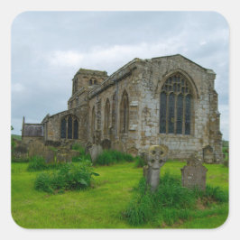 St. Mary's Church, Leake North Yorkshire Heritage Vierkante Sticker