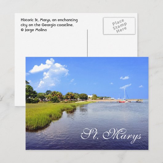 St. Marys, Georgia, VS Briefkaart (Voorkant / Achterkant)