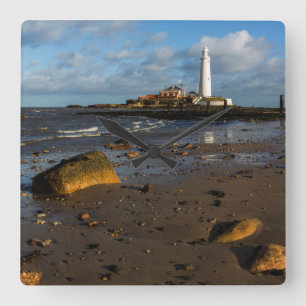 St. Mary's Island Whitley, Engeland Vierkante Klok
