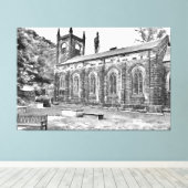 St Mary's Kerk, Luddenden Canvas Afdruk (Insitu (Houten vloer))