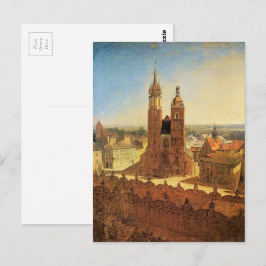 St. Mary's kerk van Jan Matejko Briefkaart (Voorkant / Achterkant)