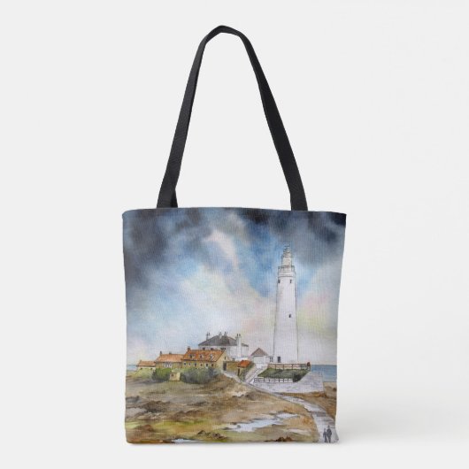 St. Mary's Lighthouse Canvas tas (Achterkant)