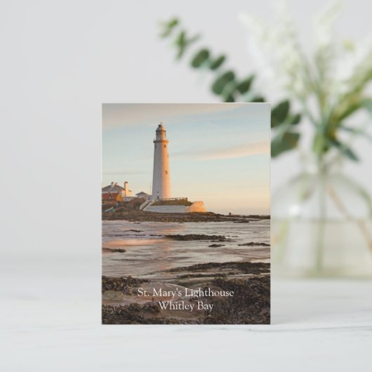 St Mary's Lighthouse England Briefkaart (Staand voorkant)