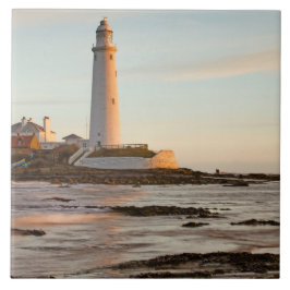 St Mary's Lighthouse England Tile/Trivet Tegeltje