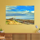 St Mary's Lighthouse, Whitley Bay Canvas Afdruk (Insitu (Woonkamer))