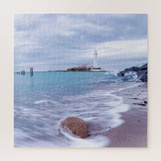 St Mary's Lighthouse Whitley Bay Verenigd Koninkri Legpuzzel (Verticaal)