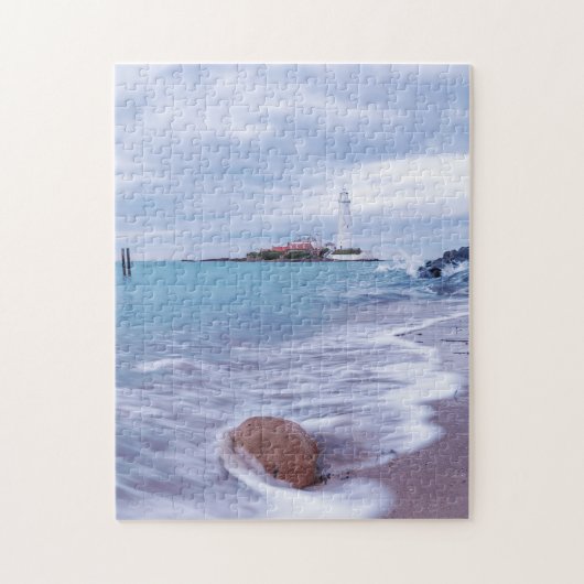 St Mary's Lighthouse Whitley Bay Verenigd Koninkri Legpuzzel (Verticaal)