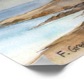 St Marys Lighthouse Whitley Bay Watercolour Poster (Hoek)