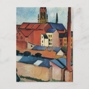 St. Marys met huizen en schoorsteen door August Ma Briefkaart