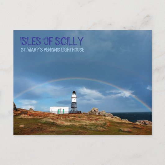 St. Mary's Peninnis Lighthouse - Isles Of Scilly Briefkaart (Voorkant)
