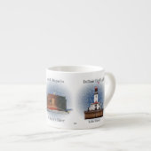 St. Marys River Vuurtorens & Boot espresso mok (Voorkant rechts)