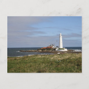 St Mary's vuurtoren in Whitley Bay Briefkaart