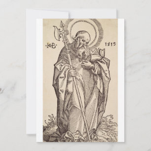 St. Matteus de Evangelist - Reproductie van Kunstw Bedankkaart