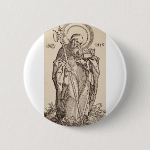 St. Mattheus de Evangelist - Kunst Reproductie Ronde Button 5,7 Cm