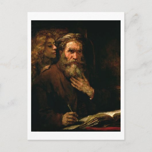 St. Matthew en The Angel, 1655-60 (olie op doek) Briefkaart (Voorkant)