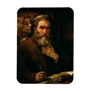 St. Matthew en The Angel, 1655-60 (olie op doek) Magneet