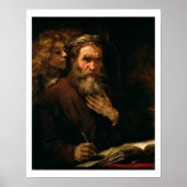 St. Matthew en The Angel, 1655-60 (olie op doek) Poster (Voorkant)
