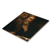 St. Matthew en The Angel, 1655-60 (olie op doek) Tegeltje (Zijkant)