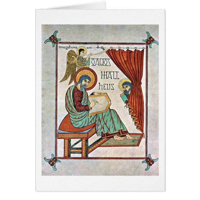 St. Matthew, hoofd van het boek Lindisfarne (Voorkant)