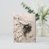 St. Matthew Island Satellite afbeelding, Bering Ze Briefkaart (Staand voorkant)