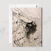 St. Matthew Island Satellite afbeelding, Bering Ze Briefkaart (Voorkant / Achterkant)