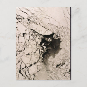 St. Matthew Island Satellite afbeelding, Bering Ze Briefkaart