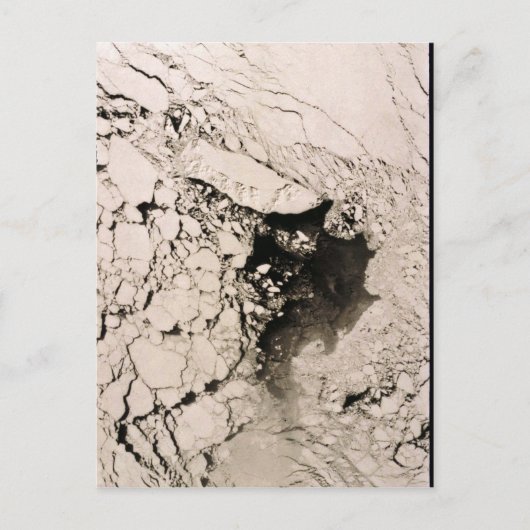 St. Matthew Island Satellite afbeelding, Bering Ze Briefkaart (Voorkant)