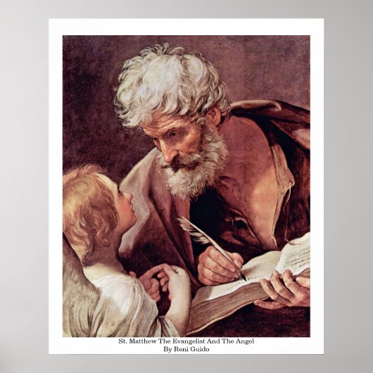 St. Matthew The Evangelist And The Angel Poster (Voorkant)